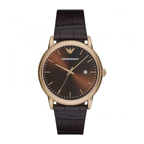 Emporio Armani Montre Luigi Montre À Quartz En Acier En Cuir Ar2503