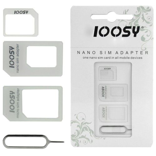 Noosy 3 En 1 Nano Sim Vers Carte Micro Sim Et Micro Sim Nano En Carte Sim Standard En Carte Sim Standard Pour Kit Adaptateur Pour Tous Les Smartphones Apple, Samsung, Sony, Htc, Nokia, Etc.