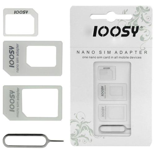 Noosy Adaptateur Carte Sim (Nano/Microsim) Noosy Noir+Clef