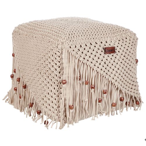 Pouf Dandai Beige Coton