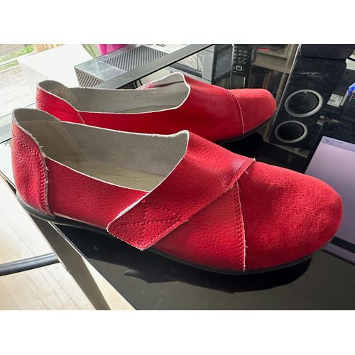Chaussures Cuir Et Nubuck Rouges Taille 41