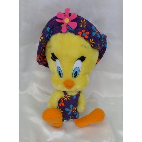 Doudou Peluche Titi Looney Tunes Habillement Violet Fleuri Play By Play 2001