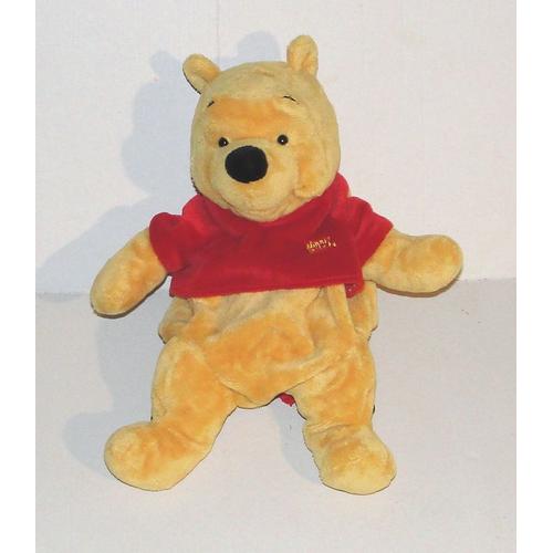 Peluche Winnie L'ourson Sac A Dos Sangles Rouges Jemini Disney