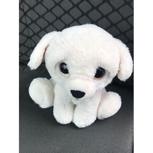 Jouet En Peluche - Gipsy - Puppy Eyes Pets - Chien - 22 Cm - Blanc - Mixte - Naissance Gros Yeux Brillant