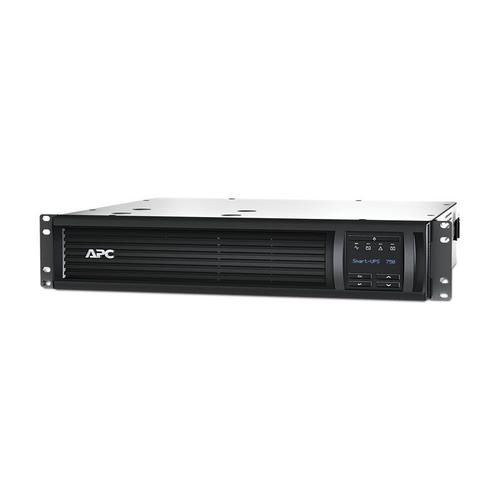 APC Smart-UPS 750VA LCD RM - Onduleur (rack-montable) - CA 230 V - 500 Watt - 750 VA - Ethernet, RS-232, USB - connecteurs de sortie : 4 - 2U - noir - avec APC UPS Network Management Card - pour...