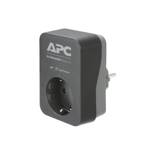 APC Essential Surgearrest PME1WB-GR - Protection contre les surtensions - CA 220/230/240 V - 4000 Watt - connecteurs de sortie : 1 - Allemagne - noir