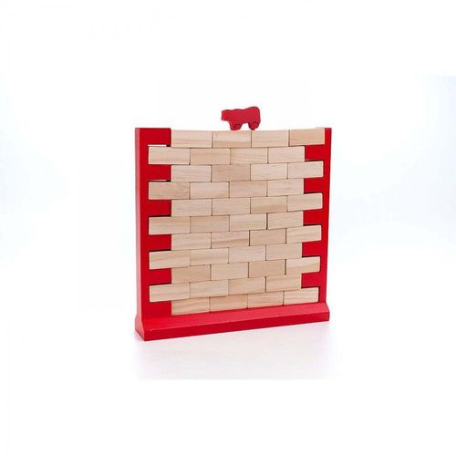 Jeu D'équilibre Le Mur En Briques De Bois