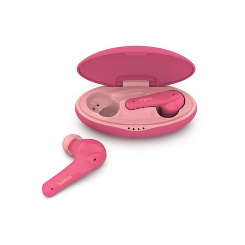 Belkin SoundForm Nano for Kids - Écouteurs sans fil avec micro - intra-auriculaire - Bluetooth - rose