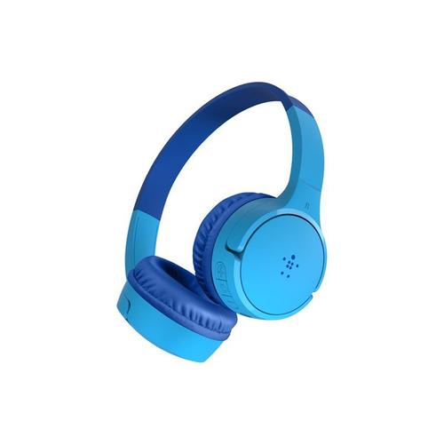 Belkin SoundForm Mini - Écouteurs avec micro - sur-oreille - Bluetooth - sans fil - jack 3,5mm - bleu