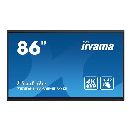 iiyama ProLite TE8614MIS-B1AG - Classe de diagonale 86" (85.6" visualisable) écran LCD rétro-éclairé par LED - signalétique numérique interactive - avec écran tactile - 4K UHD (2160p) 3840 x 2160...