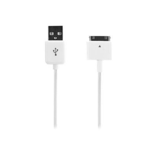 Xqisit - Câble de chargement / de données - Apple Dock mâle pour USB mâle - 1 m - blanc - pour Apple iPad/iPhone/iPod (Apple Dock)