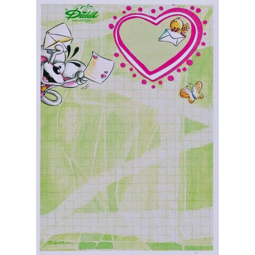 Feuille A6 Diddl, Coeur Détaché 