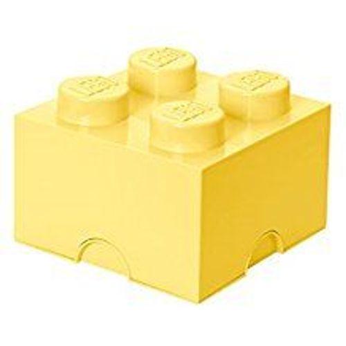 Brique de Rangement 4 Plots Lego jaune pâle