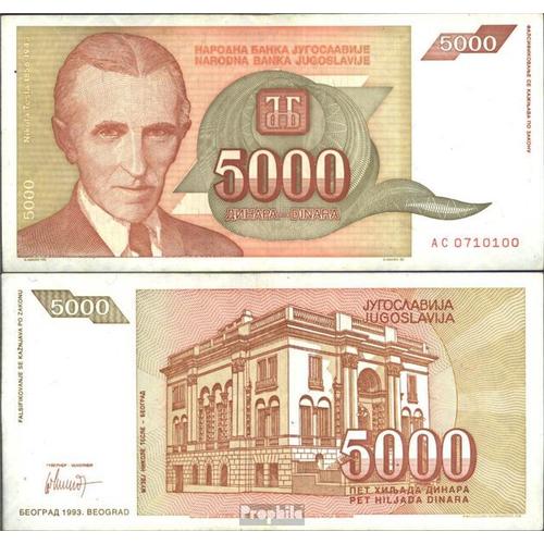 Yougoslavie Pick-No: 128 1993 5.000 Dinara