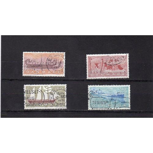 Timbres-Poste Du Danemark (La Navigation Danoise À Travers Les Âges)