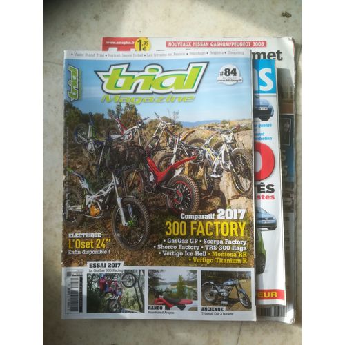 Trial Magazine 84 De 2017 Oset 24 Pouces,Gas Racing 300,300 Gp,Scorpa 300 Factory,Sherco 300,Trs 300 Raga,Vertigo 300 Ice Hell,Dabill,Tiger Cub 200