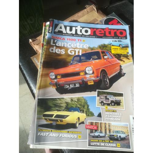 Auto Retro 446 De 2019 Plymouth Roadrunner Superbird,Fiat 130 Berline 3200,Jaguar Xj6 4.2,Mercedes 280 Sl,Simca 1100ti,Vw 1200 Export Cab,Glas Goggomobile Coupe Ts 250,Dino 308 Gt4,Peugeot P4,Ford Ang