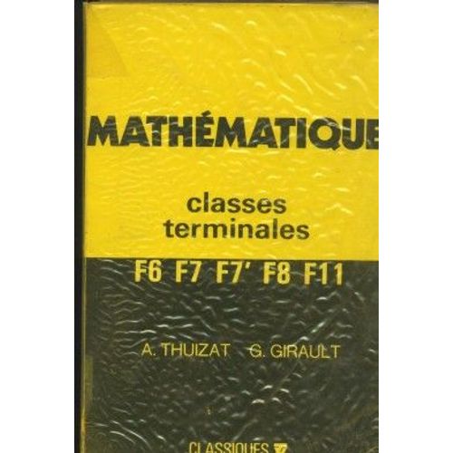 Mathematique Classes Terminales F6 F7 F7' F8 F11