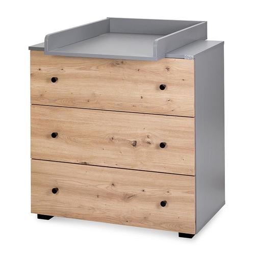 Pauline Commode Bébé Avec Plan À Langer Amovible Bois / Gris