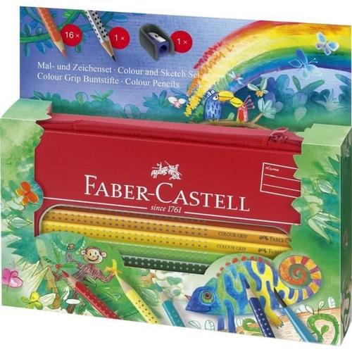 Faber-Castell Set Crayons De Couleur Colour Grip Jungle Peindre Et Dessiner - Coloris Assortis