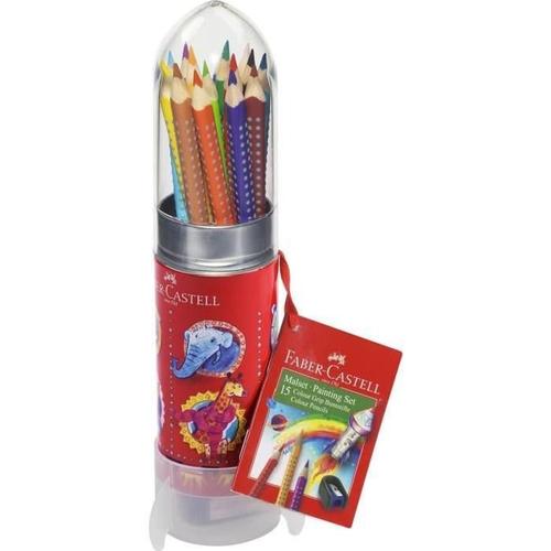 Faber-Castell Set Crayons De Couleur Colour Grip Fusée Peindre Et Dessiner - Coloris Assortis