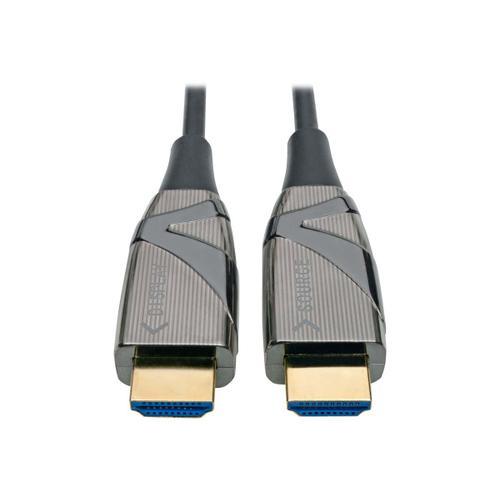 Eaton Tripp Lite Series 4K HDMI Fiber Active Optical Cable (AOC) - 4K 60 Hz, HDR, 4:4:4 (M/M), 20 m (65 ft.) - Câble HDMI - HDMI mâle pour HDMI mâle - 20 m - fibre optique - noir - actif