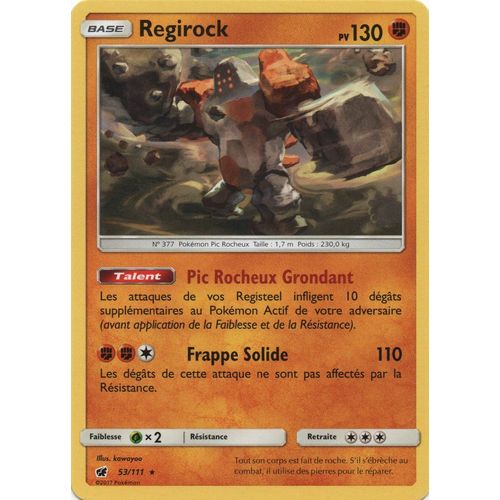Regirock 53/111 Soleil Et Lune,Invasion Carmin En Vf