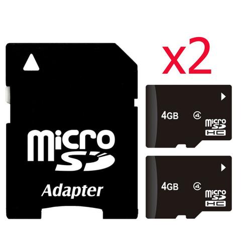 2x 4Go carte mémoire Micro SD SDHC Class 4g 4gb 