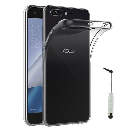 Coque Silicone Pour Asus Zenfone 4 Pro Zs551kl 5.5" Gel Ultraslim Et Ajustement Parfait - Transparent + Mini Stylet