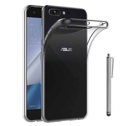 Coque Silicone Pour Asus Zenfone 4 Pro Zs551kl 5.5" Gel Ultraslim Et Ajustement Parfait - Transparent + Stylet