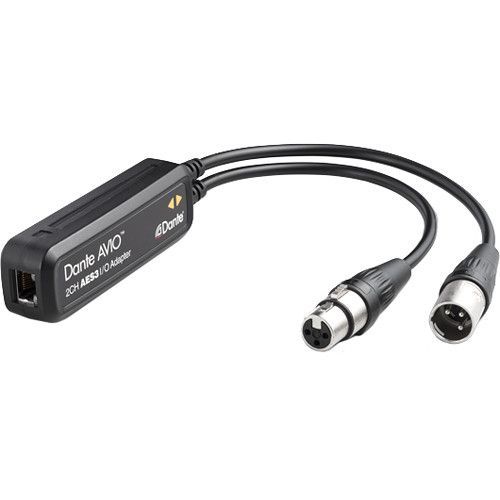 Dante Avio AES3 IO 2x2 adaptateur Dante - AES3/EBU