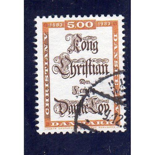 Timbre-Poste Du Danemark (Tricentenaire Des Lois Danoises Du Roi Christian V)