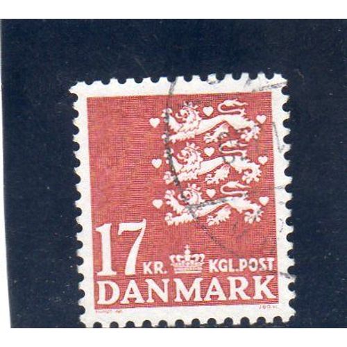 Timbre-Poste Du Danemark (Armoiries Du Danemark)