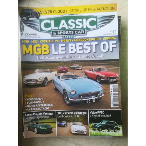 Classic Et Sports Car 67 De 2018 Mgb,Mgc,Costello V8,Mg Rv8,Frontline,Roadster Gts,Porsche 904 Carrera Gts,Peugeot 306 Rallye,Ford Puma Racing,Honda Integra Type R,Aston Martin Project Vantage