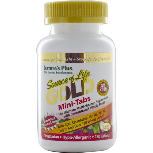 Gold, Mini-Tabs, The Ultimate Multi-Vitamin Supplement (180 Tablets) - Nature's Plus 