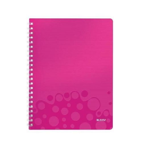 Leitz Cahier Wow - A4 - 5x5 - Spiralé - Rose Métallisé