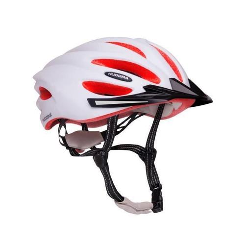 Hudora - Casque De Vélo Basalt - Taille 49-52 - Blanc/Orange