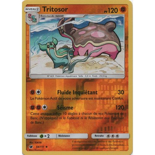 Carte Française Tritosor Reverse 54/111 Série Invasion Carmin Pokemon