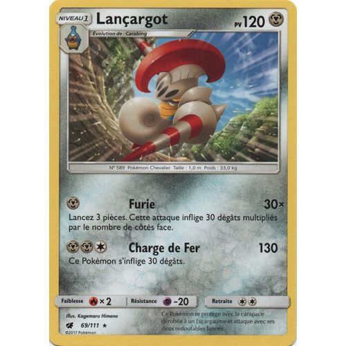 Carte Française Lançargot 69/111 Série Invasion Carmin Pokemon