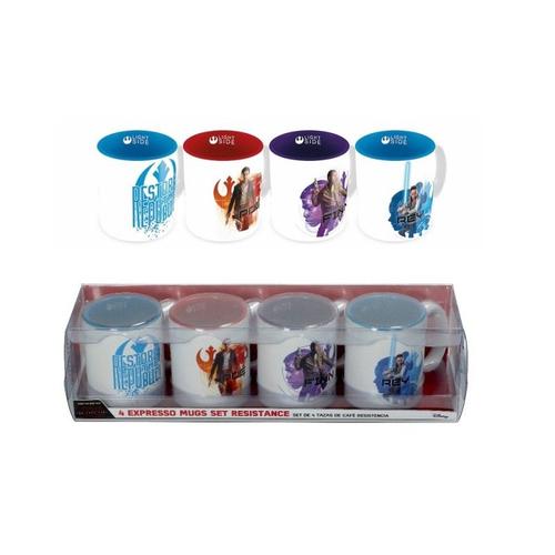 Set 4 Tasses Expresso Star Wars Les Derniers Jedi - Resistance