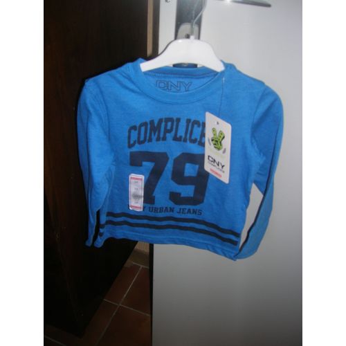 T-Shirt Complices Manches Longues Coton 3 Ans Bleu 