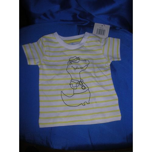 T-Shirt U Tout Petits Manches Courtes Coton 3 Mois Multicolore