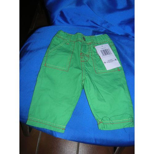 Pantalon Taille Ajustable U Tout Petits Coton 3 Mois Vert