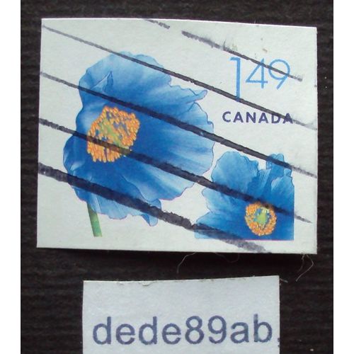 Canada..  1.49$ Fleurs : Bleuets (Bleu Et Jaune) Non Dentelé . Oblitéré Used Stamp.