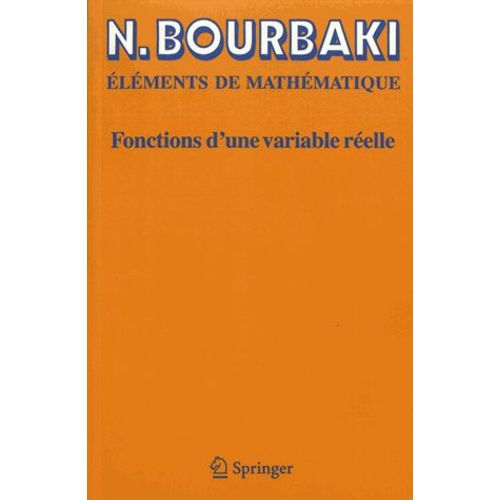 Fonctions D'une Variable Réelle - Théorie Élémentaire