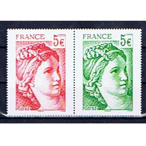 France 2017 Salon Philatélique D'automne 2 Grands Timbres Sabine Issus Du Bloc Neufs** 