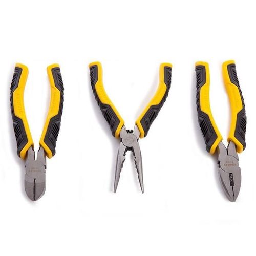 STANLEY Set de 3 pinces - coupante / universelle / a bec long