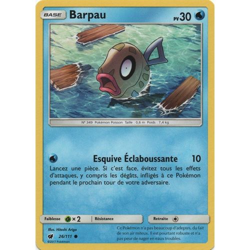 Carte Française Barpau 26/111 Série Invasion Carmin Pokemon