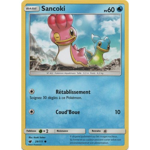 Carte Française Sancoki 29/111 Série Invasion Carmin Pokemon