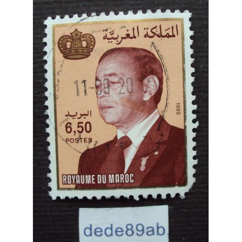 Maroc.. 6,50 Roi Hassam I I . Oblitéré (Circulaire Daté) Used Stamp.